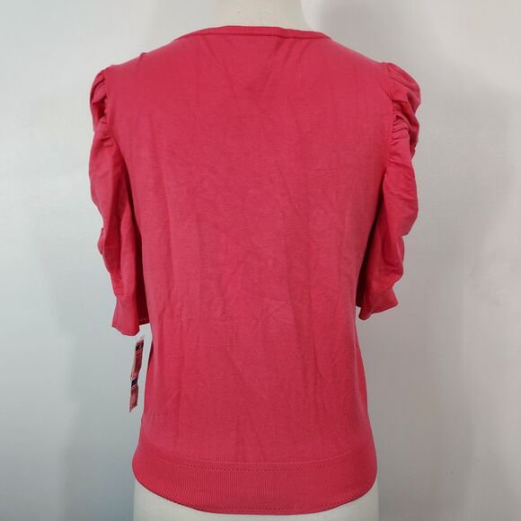 INC International Concepts Womens Shrug Cardigan Size XL Beaded Coral Ruched NWT - Picture 6 of 12